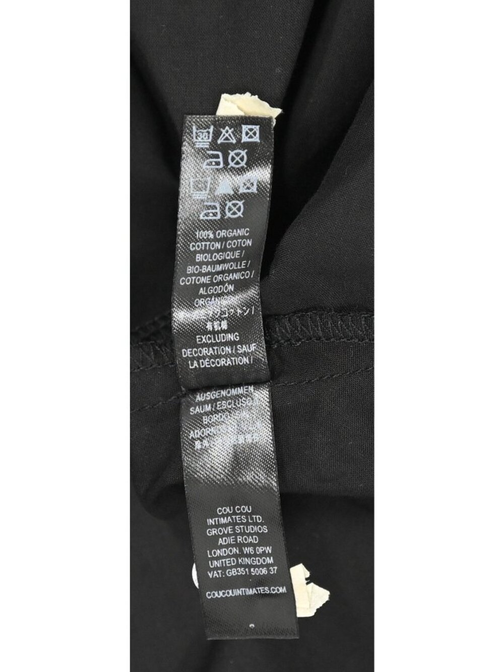 CouCou The Iris Slip Dress in Black Cotton Voile - Picture 5 of 5